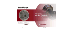 Desktop Screenshot of orderstatus.kwikset.com